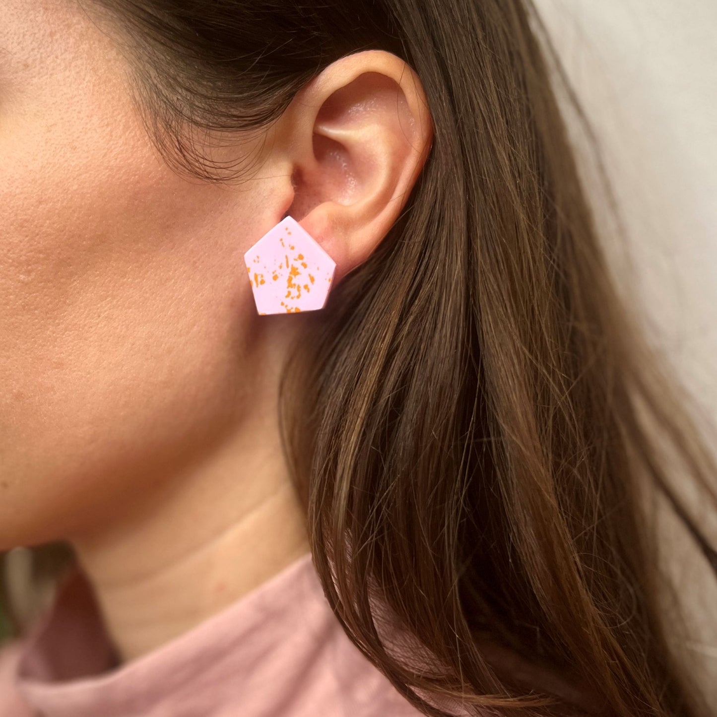 Ftery Pink & Orange Earrings