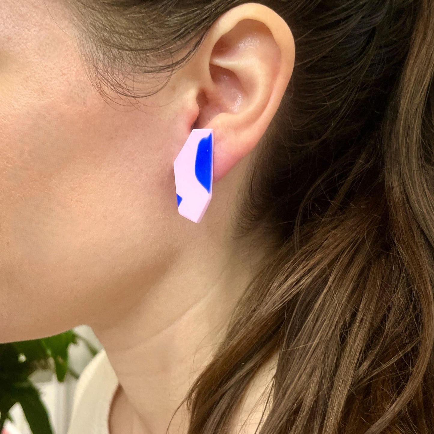 Ftery Pink & Blue Earrings