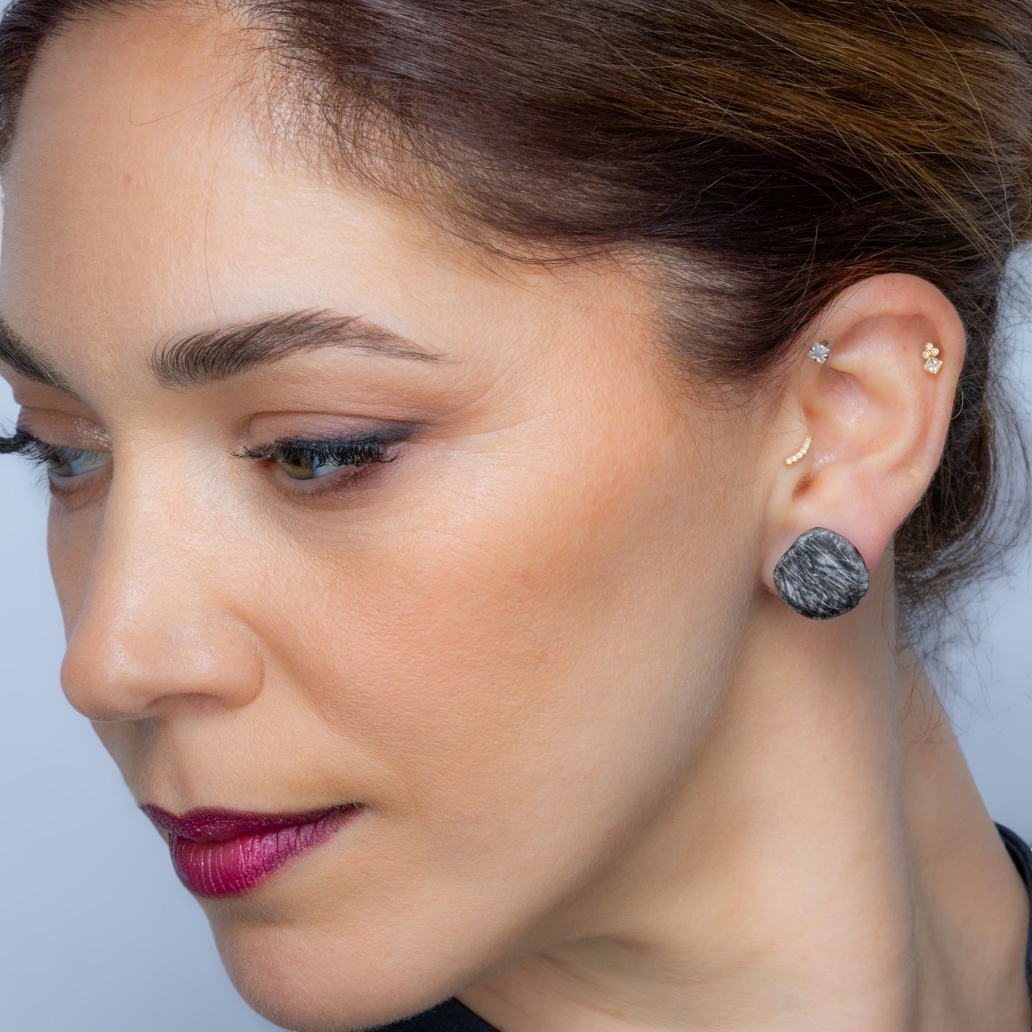 Aggos Black Lined Earrings