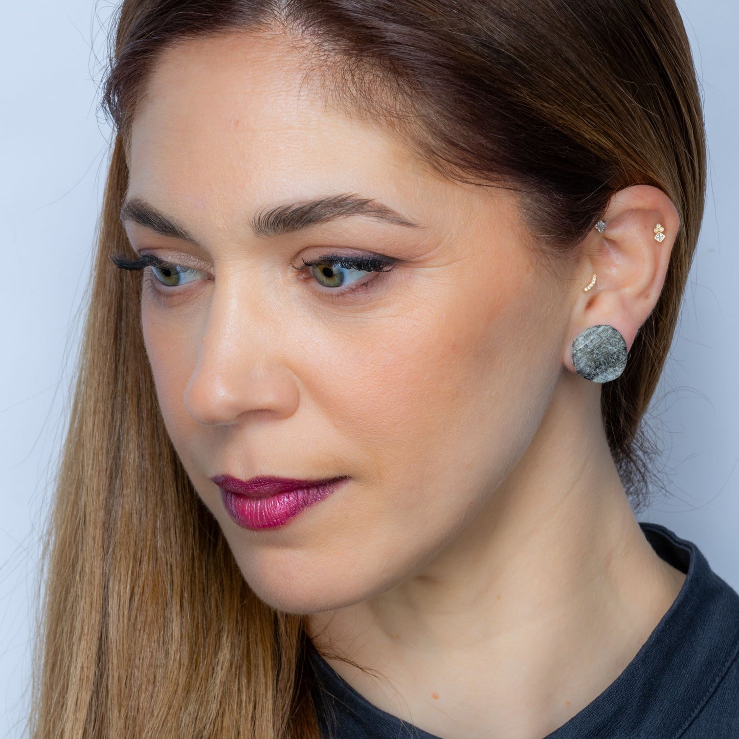 Lea Gray & Black Earrings