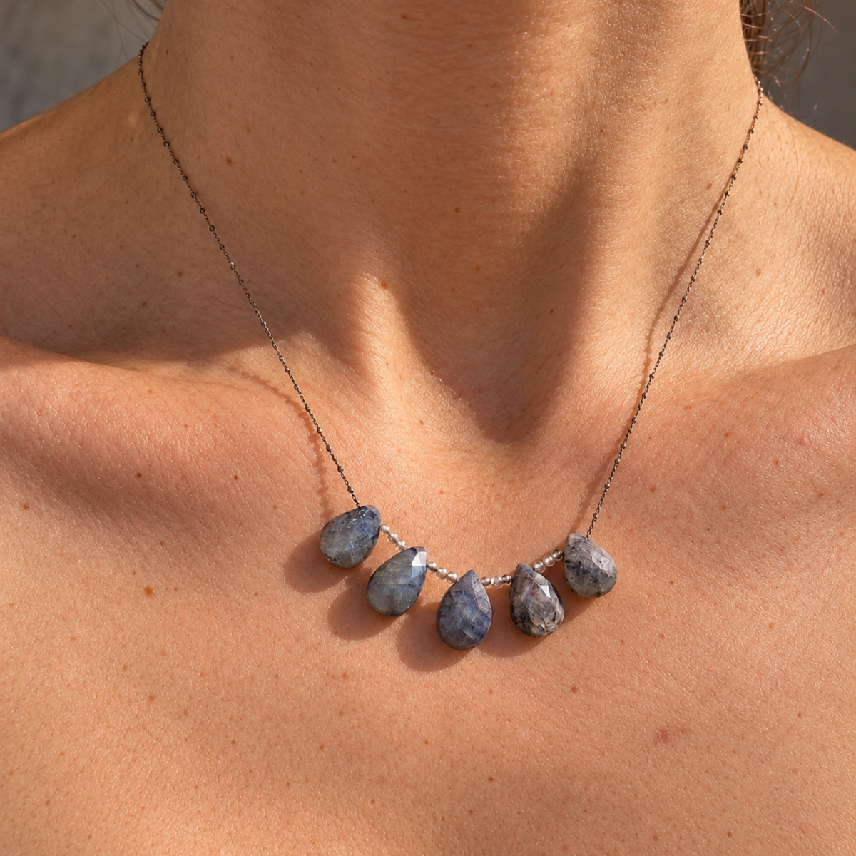 Sapphire Five Drops Necklace