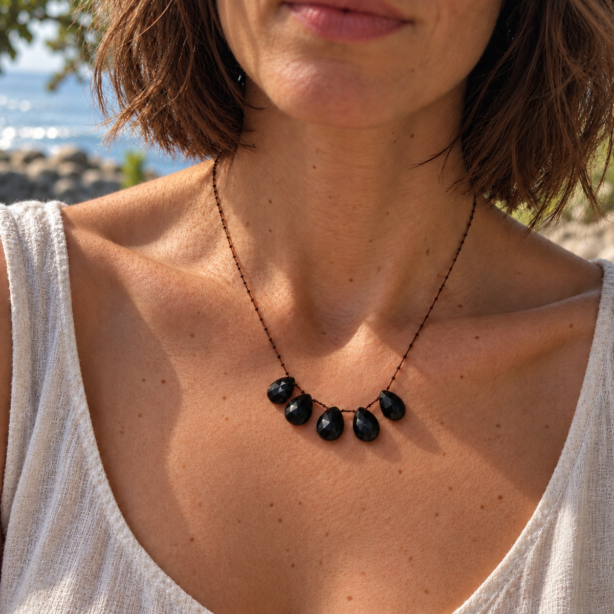 Black Spinel Necklace