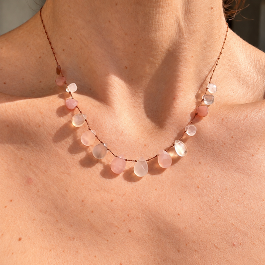Multicolour Moonstone Drops Necklace