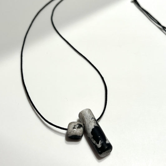 Potmos Gray & Black Necklace