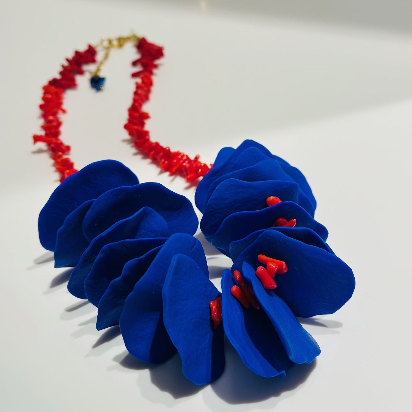Coral Blue Lepsiron Necklace