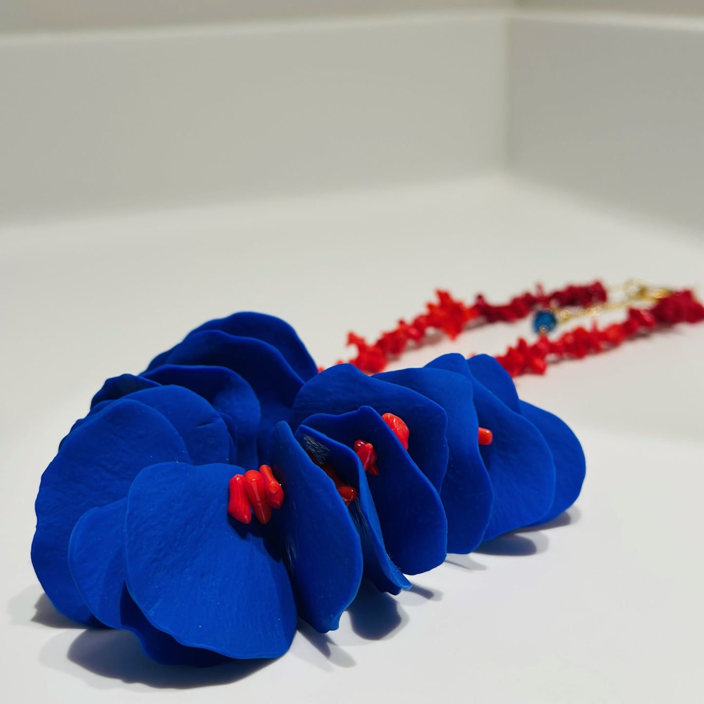 Coral Blue Lepsiron Necklace
