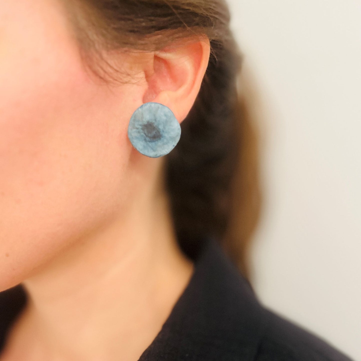 Blue Eye Splash Earrings