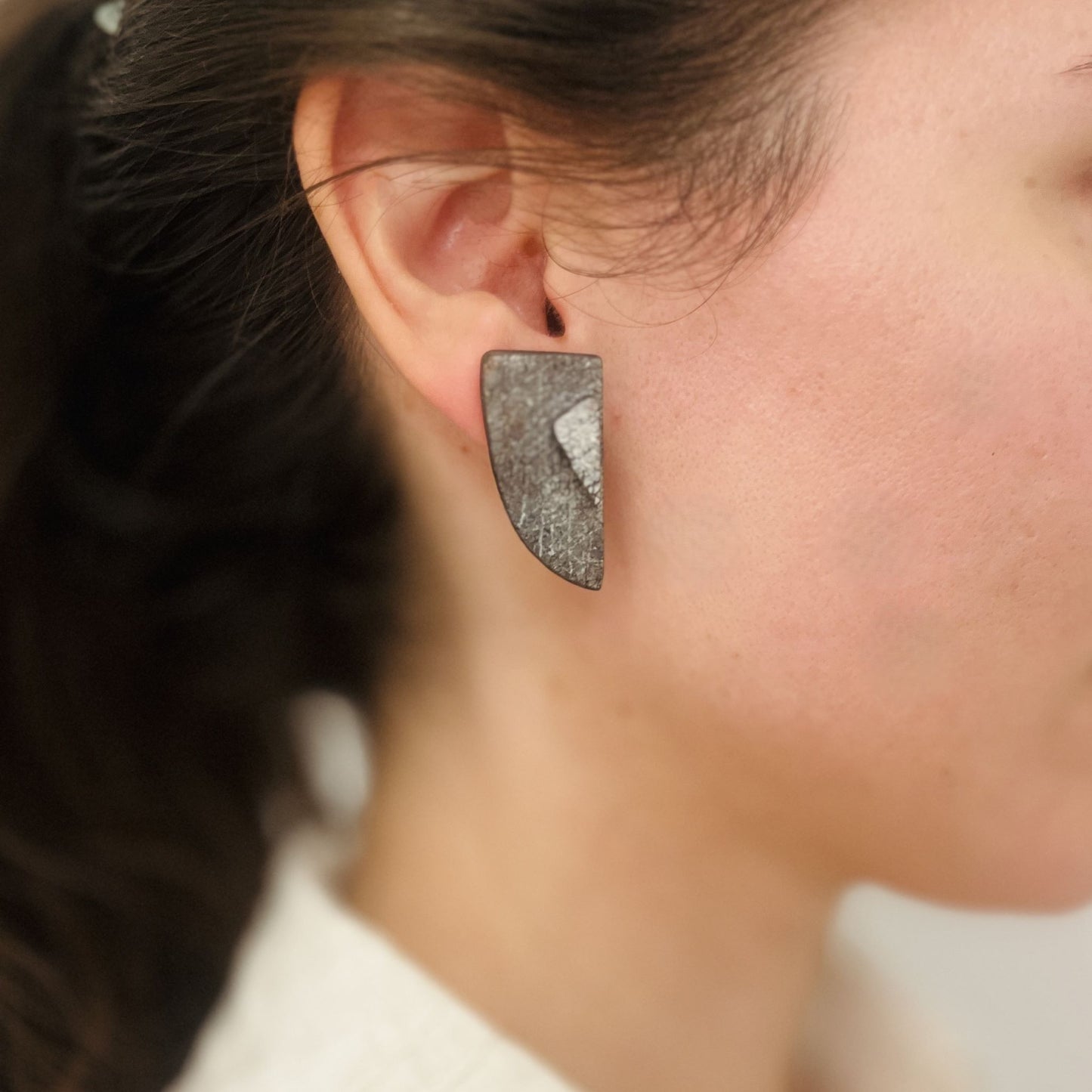Levys Gray 3D  Earrings