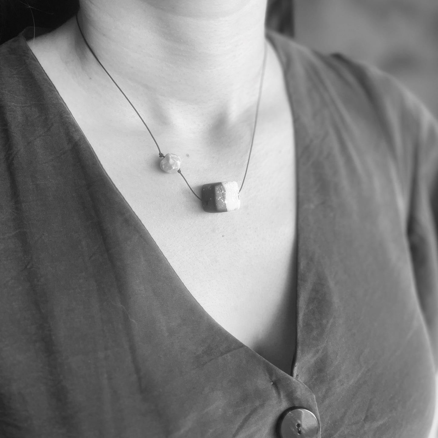 Glini Black & White Necklace