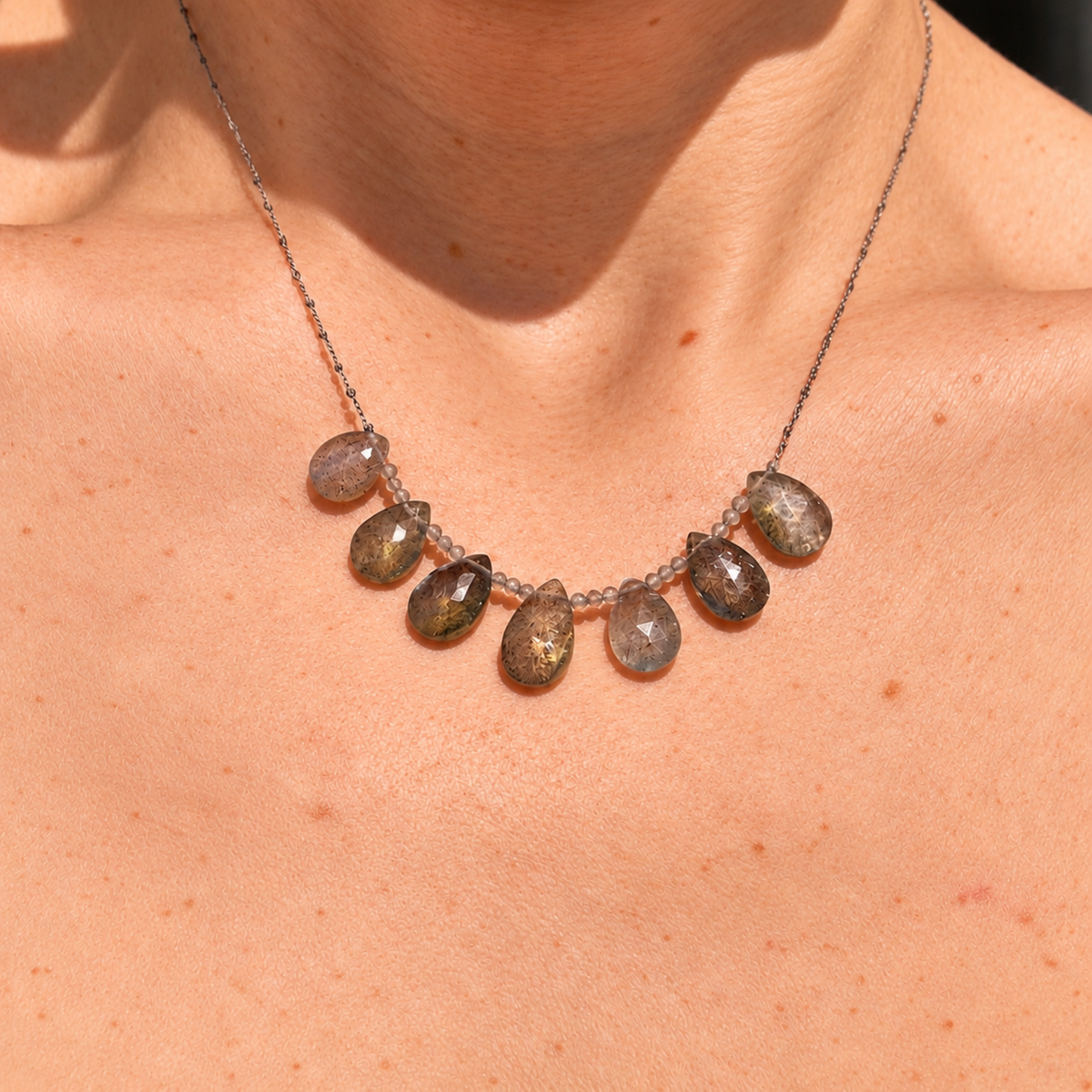 Labradorite Seven Drops Necklace