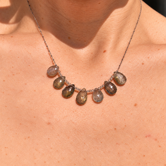 Labradorite Seven Drops Necklace
